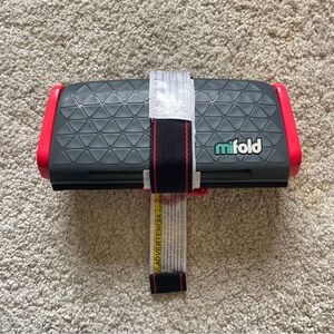 Gray and Red Booster Seat